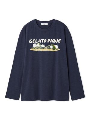 Gelato Pique HOMME Slab Dinosaur Long Sleeve PMCT254967 NVY L T-Shirt