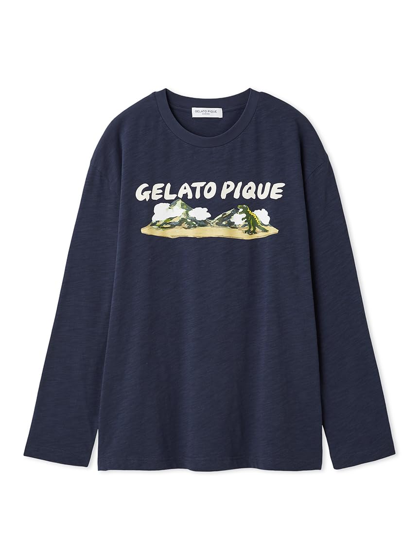 

Gelato Pique HOMME Slab Dinosaur Long Sleeve PMCT254967 NVY L T-Shirt