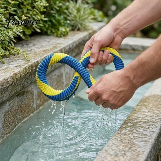 Interactive Training Toys for Dogs Dog Tug Toy, Nylon 8-Shaped Chew Teeth Cleaning Dental Chewing Rope Aggressive Chewers, Outdoor Training,