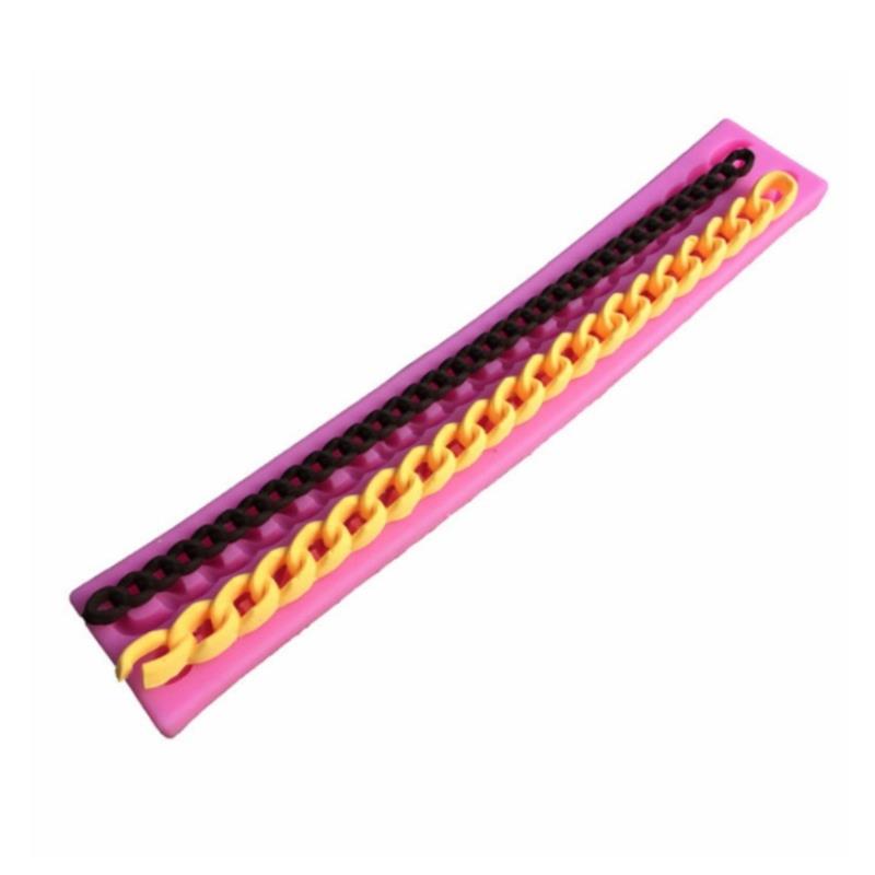 Moule Silicone Dentelle Chaîne Gâteau Chocolat Sucre Pâtisserie Goutte Collier Bricolage Travail Manuel