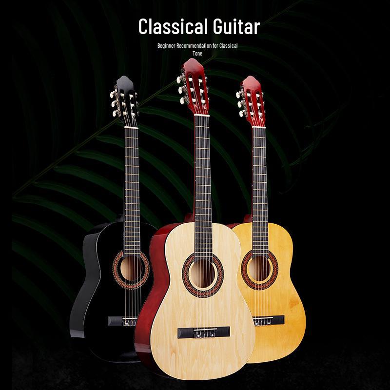 30-Inch Classical Guitar, All Linden Wood, Gloss Finish, Rounded Corners