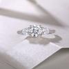 S925 Silver Time Overture Ring Moissanite Closed Ring