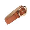 Simple Belt Waistband Waist Belt Unique Golden Buckle Solid Color PU Belt Waistband Waist Belt for Dress