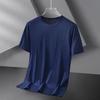 Unisex Zomer Top Pure Kleur Ronde Hals Losse Korte Mouwen Middellange Trui Casual Dagelijkse Kleding Middellange Sport T-shirt