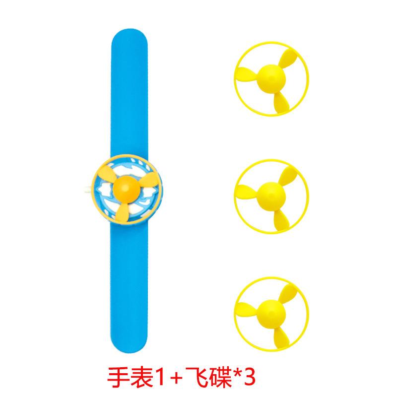 

Watch Snap Bracelet Flying Gyro Bamboo Dragonfly Flying Saucer Launcher Ejection Rotating Frisbee Outdoor Toy