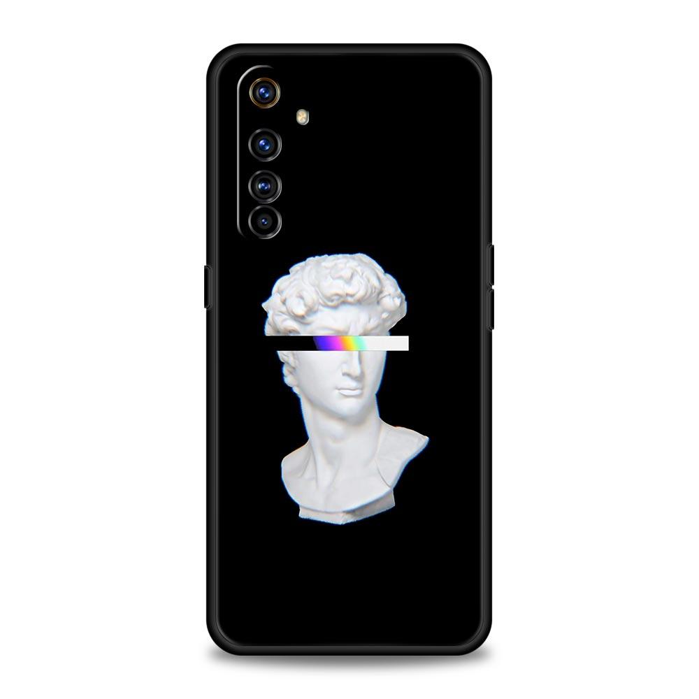 

Mona Lisa David Statue Abstract Phone Case For Realme 12 11 10 9 8 5G 7 6 GT5 GT3 GT2 Pro Plus C21 C25 C35 GT Neo 2 3 3T 5 Cover Realme GT2 Pro