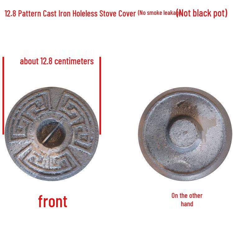 Cast Iron Firewood Stove Ring & Lid: Thickened Rustic Pot and Fire Pit Accessories
