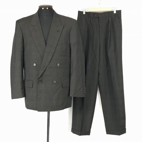 

Paul Smith/Wool Double Suit/Blazer/Two-Piece Set Up/Men s M/Gray/Check Pattern/Half Lining/Spring-Summer