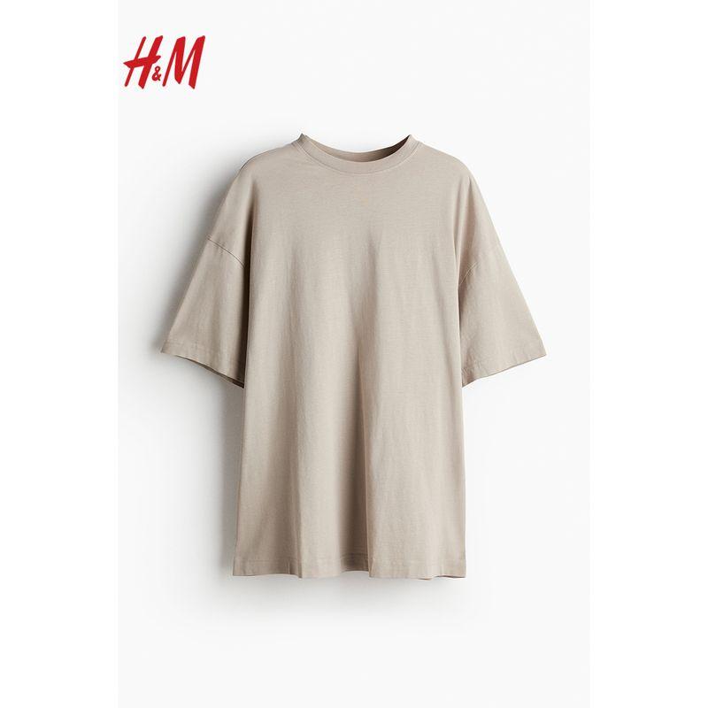 HM Fall Women's Clothing Fashion Casual Casual Soft Cotton Large Profile T-shirt 1137208