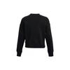 Under Armour Project Rock Fleece Crew Neck Sweatshirt Women Tops Black 1365989-001