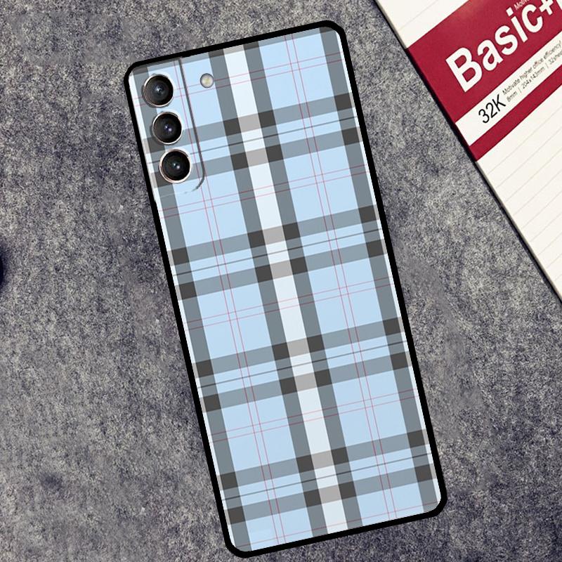Plaid Pattern Stripes Case For Samsung Galaxy S24 S23 S22 S21 Plus Ultra Note 20 S9 S10 Note 10 S20 S21 FE Cover