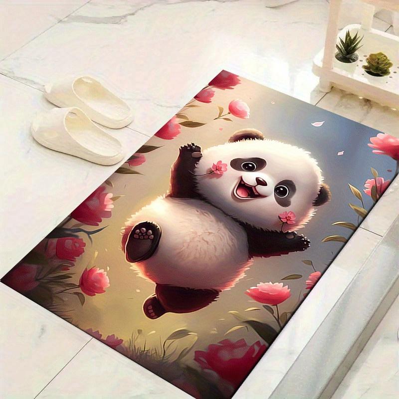 

1pc Happy panda Design Area Rug - Soft, Anti-Slip, and Durable Gaming Room Decor for Bedroom 60cm by 90cm