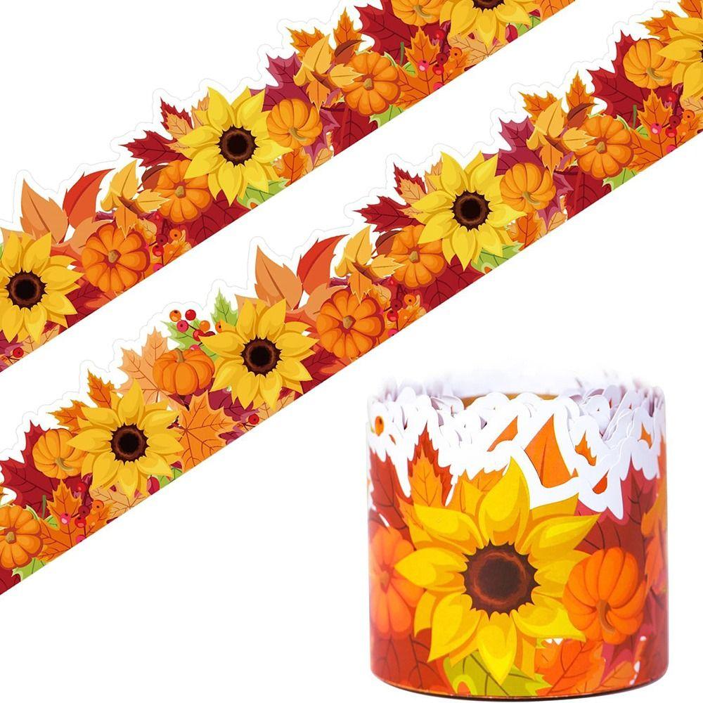 Colorful Bow Border Decorative Sticker Self-Adhesive Flower Poster Border Stickers DIY Black Board Decorative Stickers