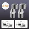 VGX Shower Extension Corner Telescopic Curved Feet 360 Degree Adjustable Shower Faucet Angled Adapter Bathroom Eccentric Screw