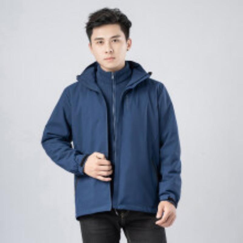 Outdoor Jackets for Men and Women, Fashionable Mountaineering Clothing, Three-in-one Detachable Velvet, Thickened and Warm Couple Winter Jackets