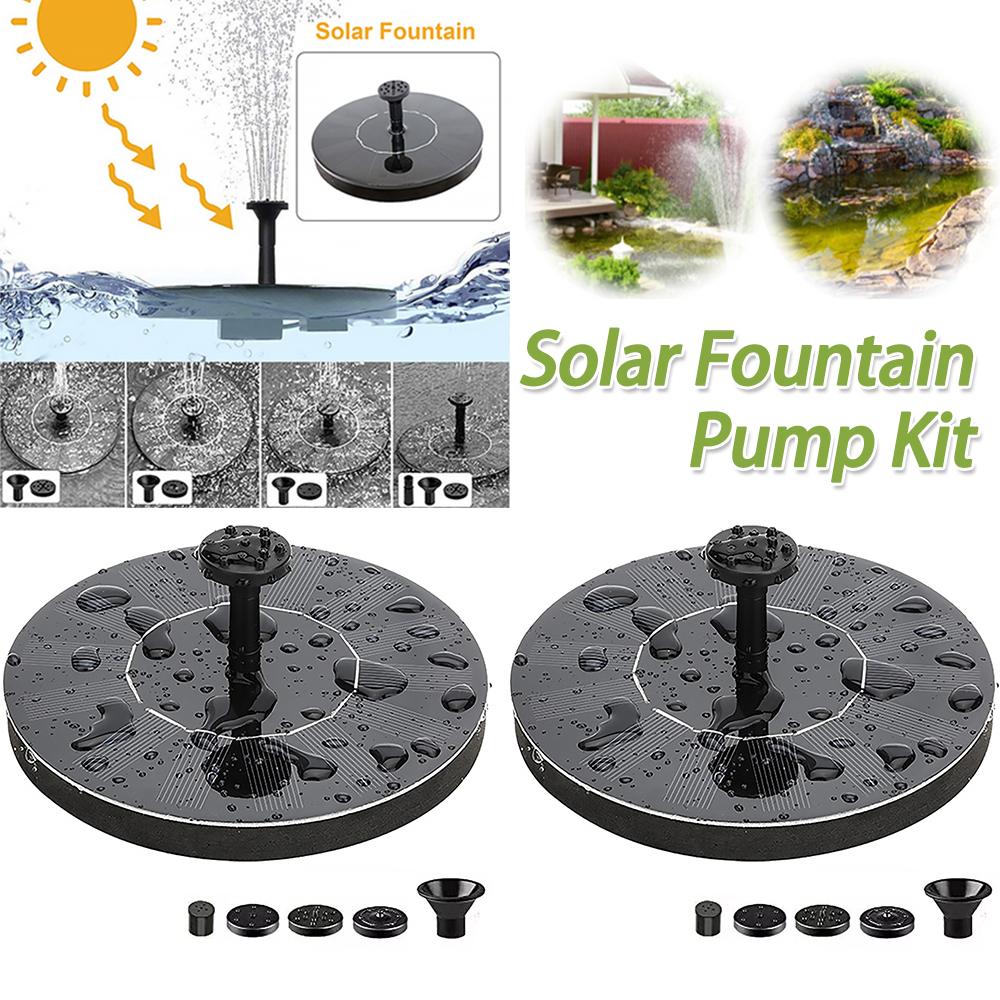 1W Floating Solar Powered Water Fountain Pump Lift 35-50CM Free Standing Floating Birdbath Water Pumps for Water Feature Outdoor