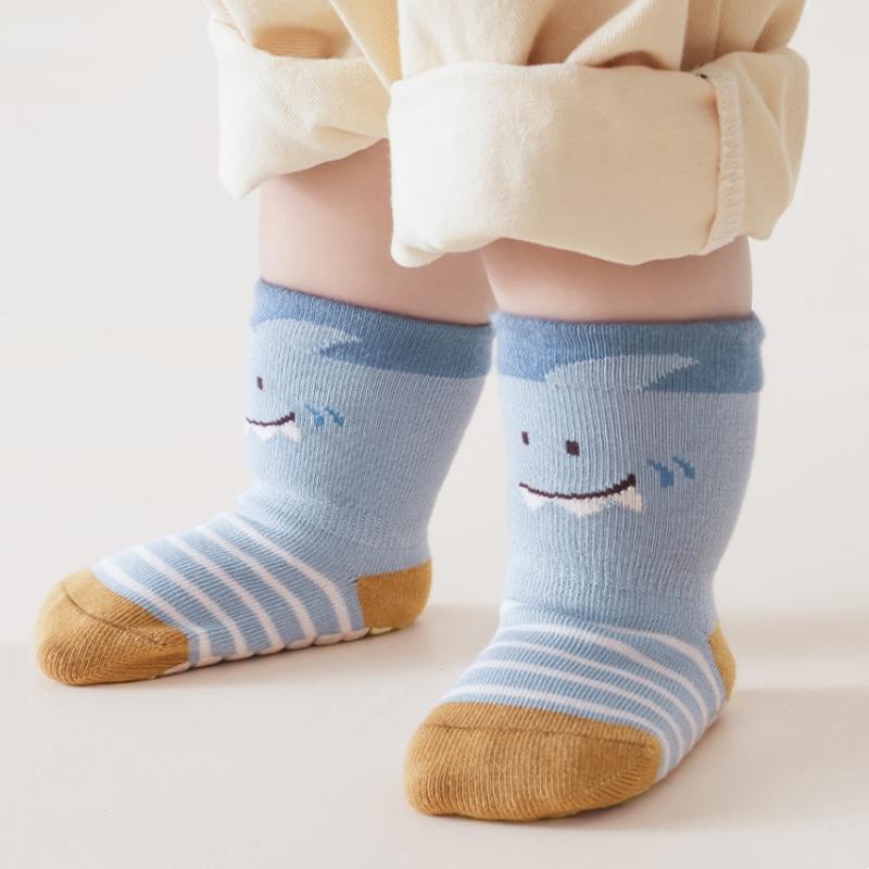 Baby Anti Slip Floor Sock Newborn Footwear Spring Autumn Middle Tube Sock Boy Girl Soft Cotton Cartoon Socks Kids Cartoon Sock