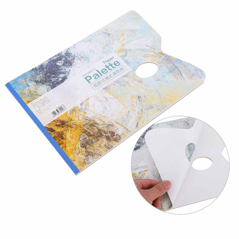 25 Sheets Disposable Palette Professional Gouache Oil Painting Palette Pad White Paper