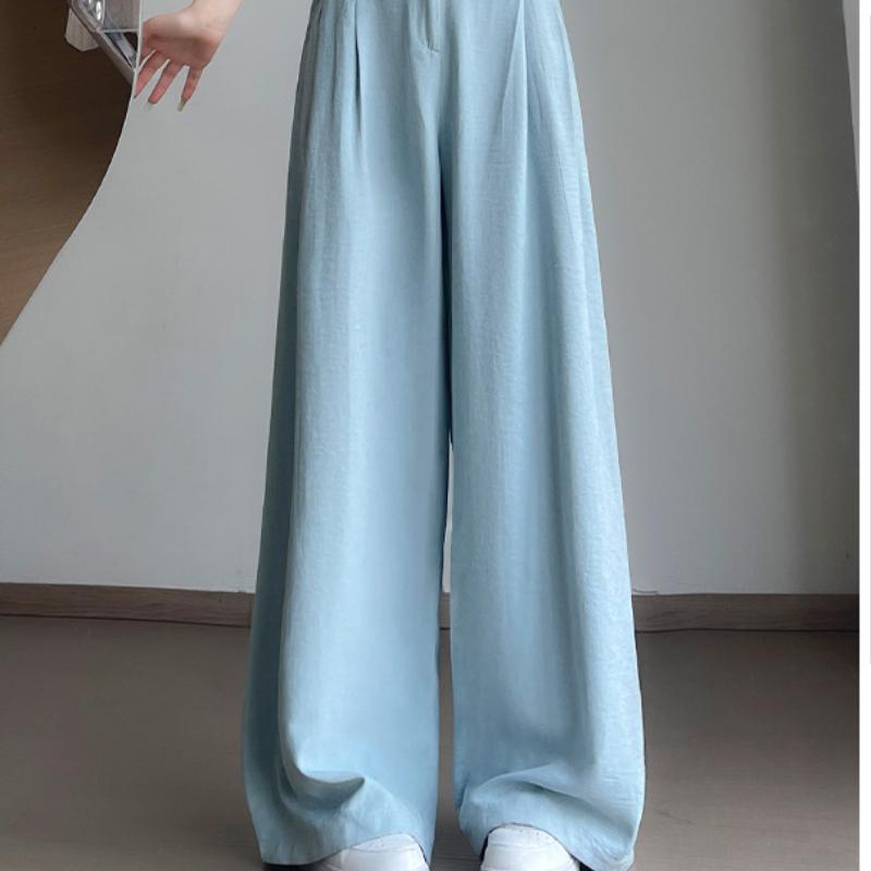 

Женские брюки-костюм на весну и осень, лето, новые, с высокой талией, драпирующиеся, повседневные, ленивые и расслабленные, маленькие широкие брюки XL