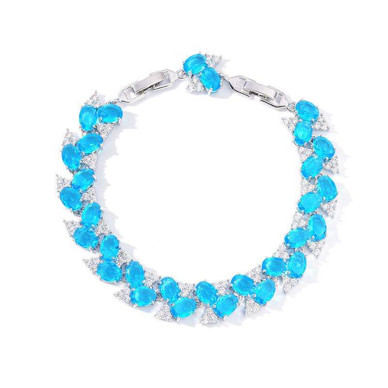 New Exquisite Luxury Colored Gemstone Bracelets From Europe and America Dopamine Candy Slightly Inlaid Zircon Luxury Bracelets Zircon