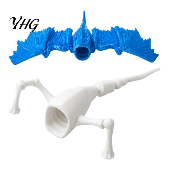 Two Piece Model Set 3D Printed Sea Eater Toy, Flexible Movable Joints Realistic Collectors Item for Display Deep Monster, Stress Relief Toys