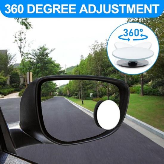 2X Blind Spot Mirror Auto 360° Wide Angle Convex Rear Side View Car Truck SUV