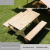 Elastic Wood Grain Outdoor Table and Chairs Cover Set (3-Piece)