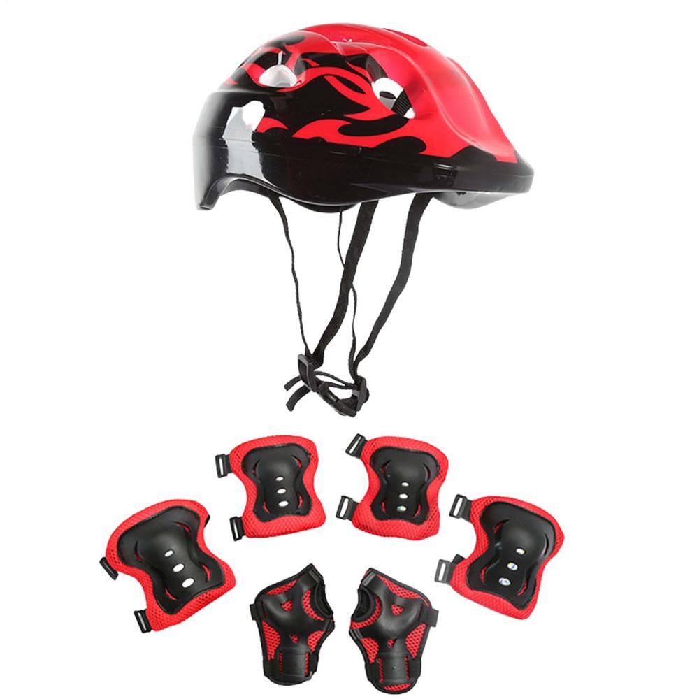 7Pcs/Set Roller Skating Kids Boy Girl Safety Helmet Knee Elbow Pad Sets Protection  for Skateboard/Bike/Skating/Cycling