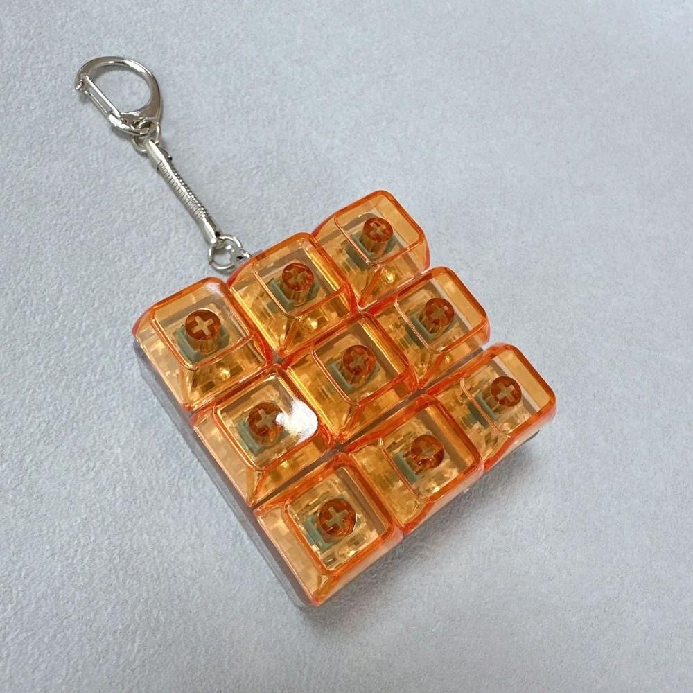 9 Tasten Knopf Tastenkappe Fidget Schlüsselanhänger Finger Tastatur Kappen Spielzeug DIY Dekompressionsspielzeug Clicker Spielzeug Zum Stressabbau Zeitvertreib