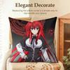 HHigh School DxD Cushion Cover Natural Linen Organic Fabric DoubleSided Printing Sofa Home Decor Gift Pillow Case