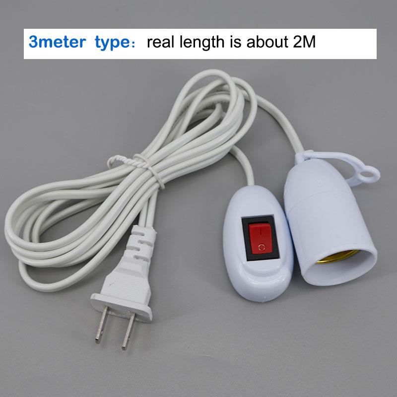 

2 м/4 м E27 цоколь Универсальный выключатель Кнопка светодиодной лампы Кабель питания Удлинитель гнезда Адаптер Держатель винта Аксессуары Инструменты Вилка США 2m us plug