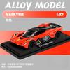1:32 Valkyrie AMR Sports Car Alloy Model Diecasts Metal Vehicles Model Simulation Sound Light Kids Toys Gift