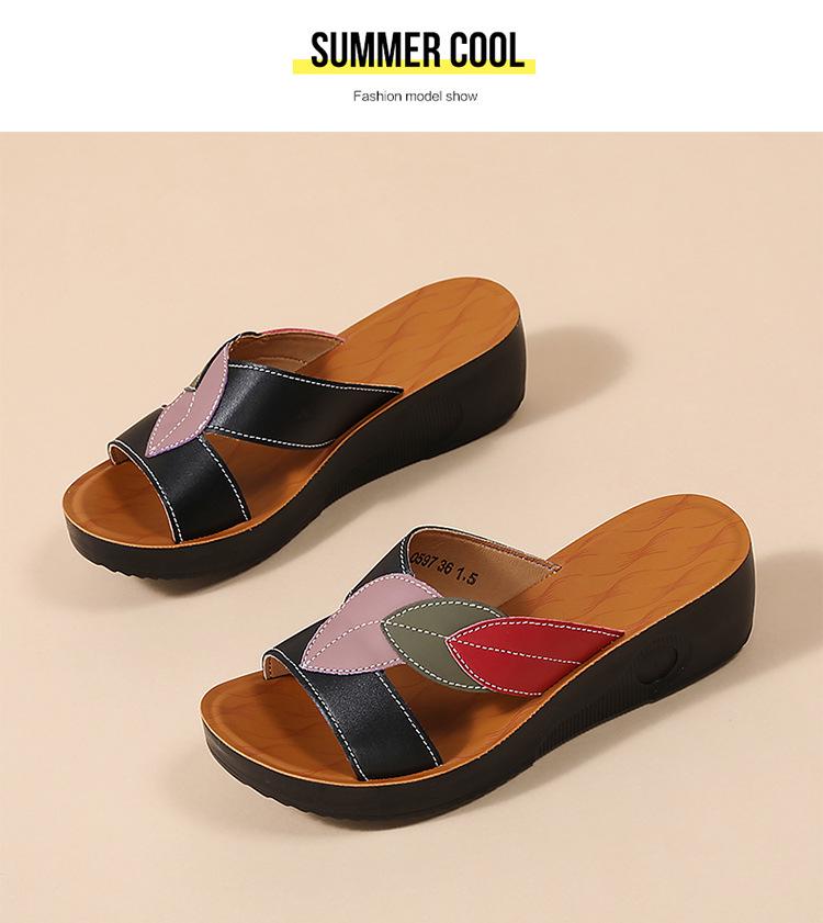 2024 Women's Non-Slip Soft Sole Summer Slippers for Middle-Aged Moms
