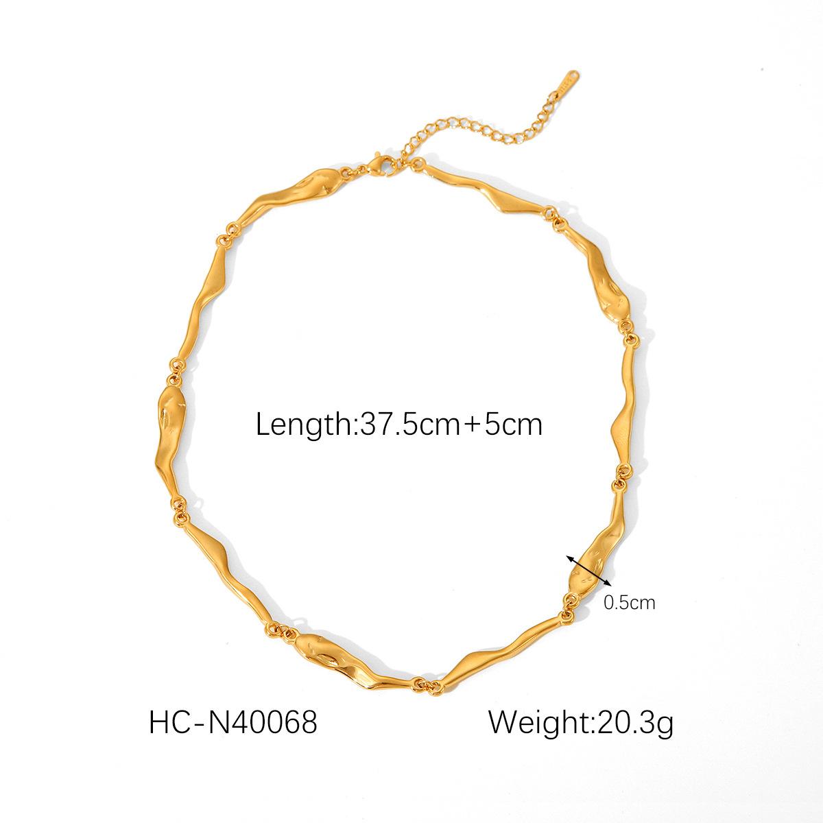 

European and American irregular clavicle chain high-end stainless steel necklace women s fashion золотой