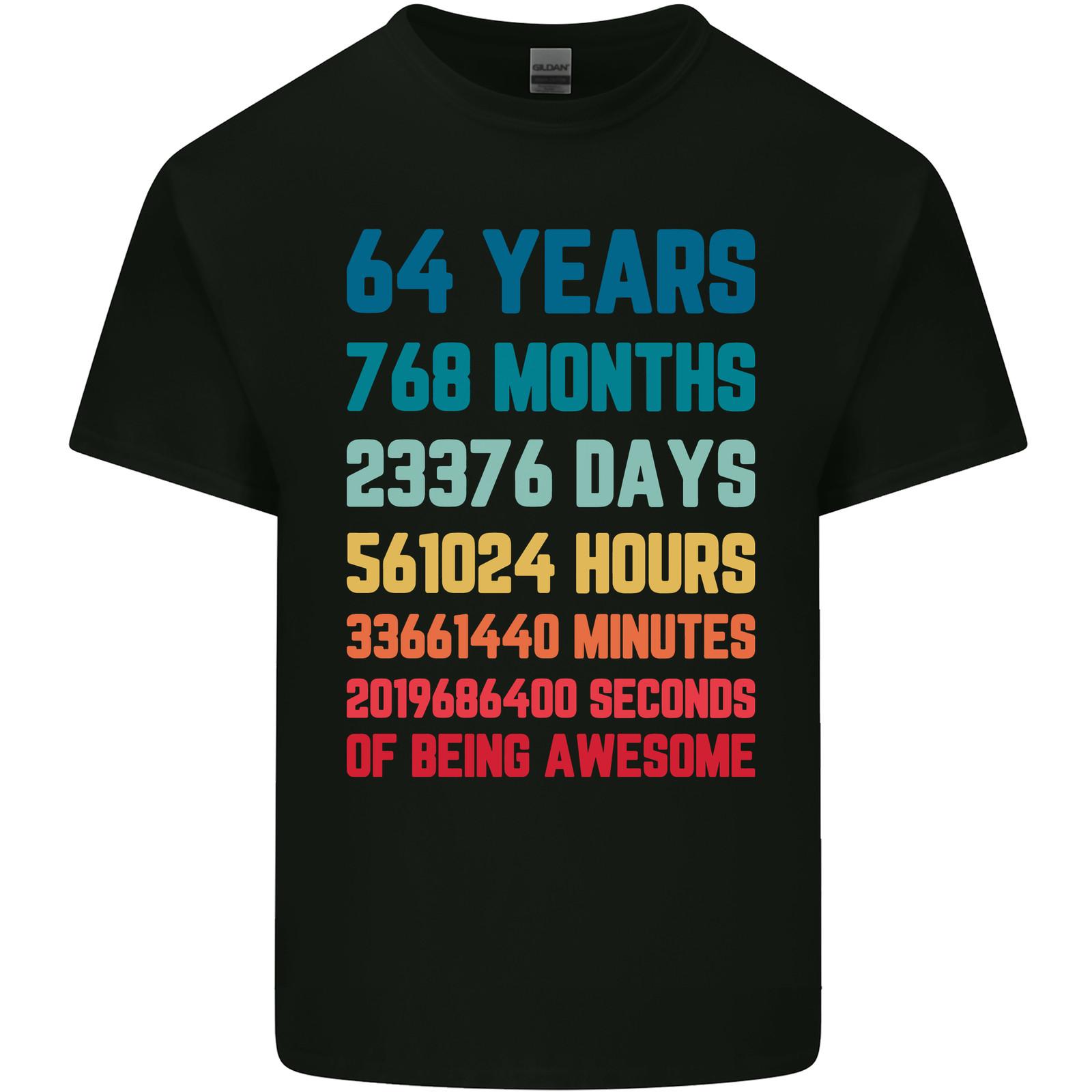 

64th Birthday 64 Year Old Mens Light Cotton T-Shirt Mens Womens Tees Top M
