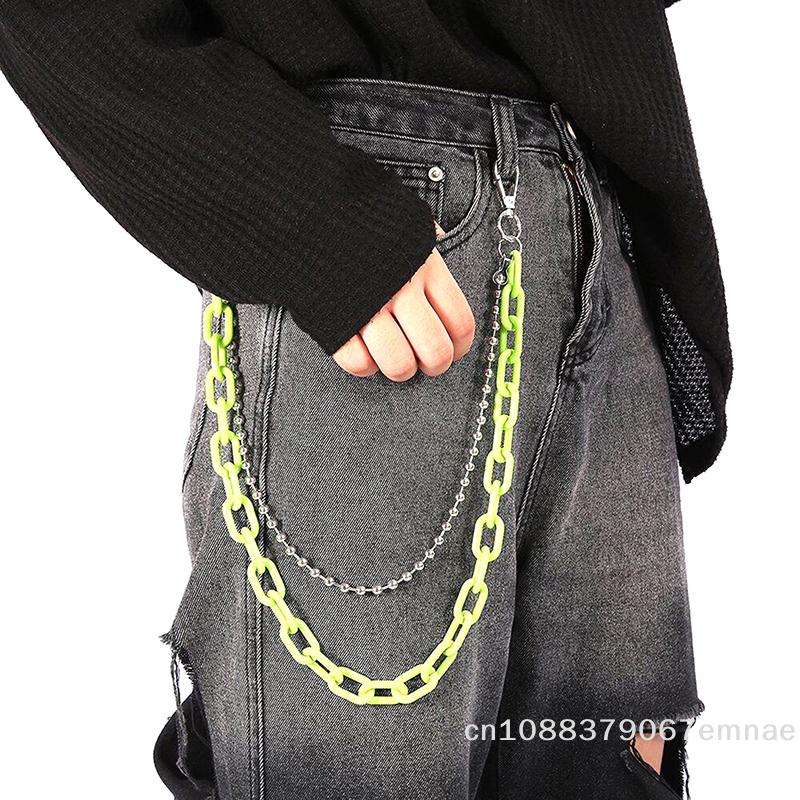 [ZYAS]Removable Punk Waist Chain Belt Trousers Chain For Women Men Jeans Belt Chain Pants Cool Rock Chain Hiphop Summer Jewelry