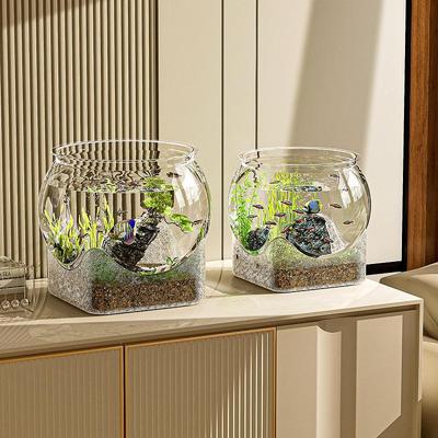 Fish Bowl Tank Accessories Decorative Portable Tabletop Ornament Turtle Viewing