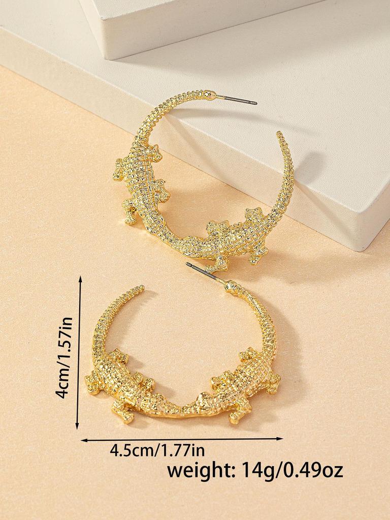 Euro-American Crocodile Earrings