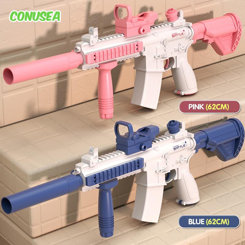 M416 Electric Water Gun Pistol 10M Long Range Portable Guns Children Pool Beach Outdoor Fight Shooting Toys for Boys Kid Games