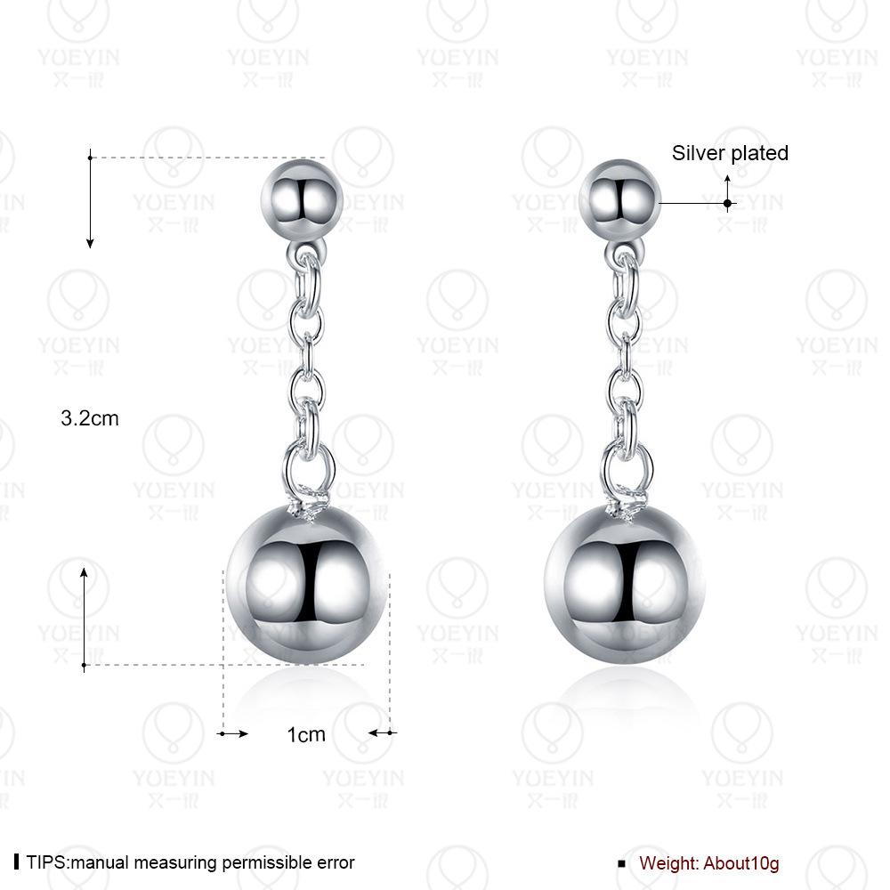 Coppery Bead Drop Earrings Long Pendant Dangle Copper Plated Engagement Wedding Jewelry For Women Dropshipping E279