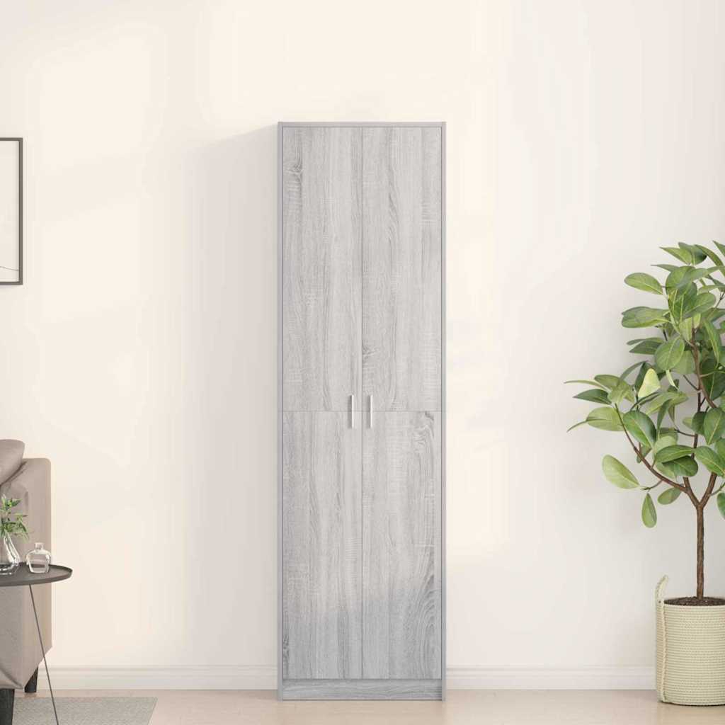 Grey Sonoma Wardrobe 55 x 25 x 189 cm Particleboard