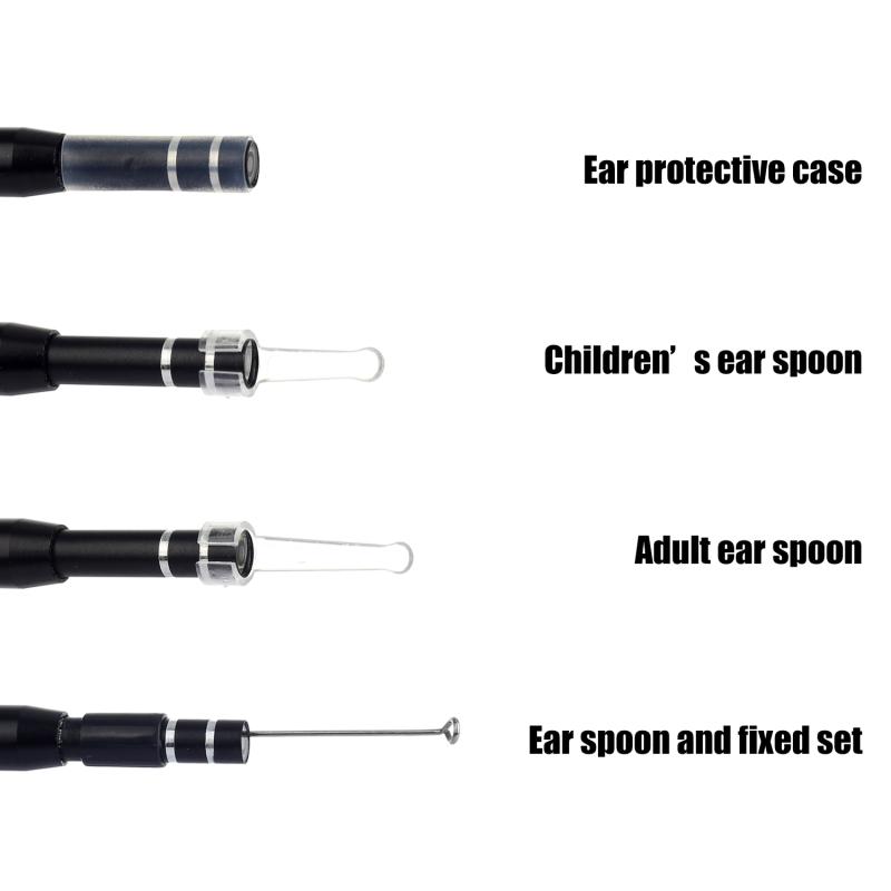 3-in-1 Endoscope Camera Otoscope Ear Nose Mouth Inspection Borescope Camera with 6LEDs Adjustable
