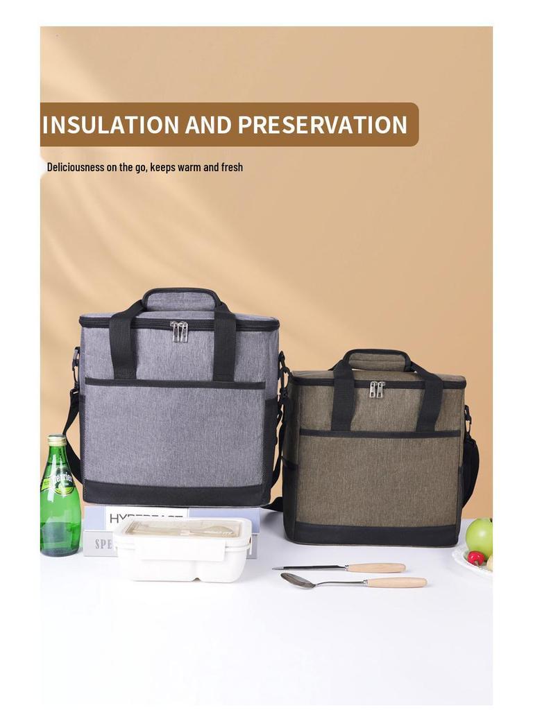 Large Capacity Insulated Oxford Cloth Picnic Lunch Bag