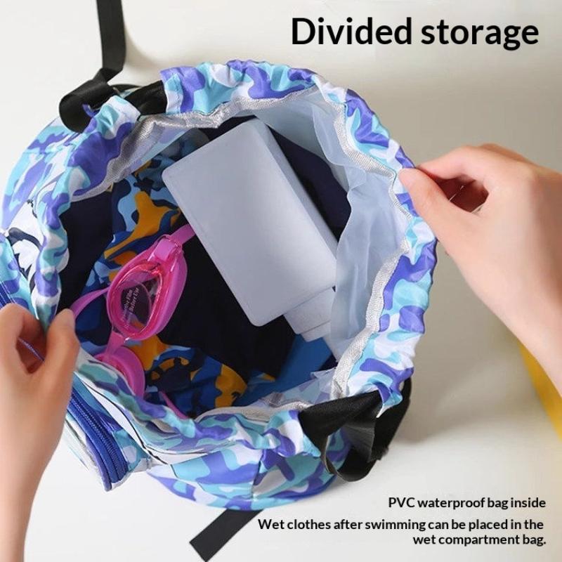Children's Swimming Bag Waterproof Wet Dry Separation Large Capacity Backpack Ideal Gift for Kids Who Love Swimming