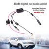 KEBIDUMEI Universal DAB+Car Stereo Antenna Aerial Splitter Cable Adapter Radio Signal Amplifier Antenna Signal Booster FM/AM Kit