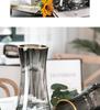 Gold-Painted Transparent Glass Vase for Fresh or Dried Flowers - Nordic Style Flower Arrangement Ornament