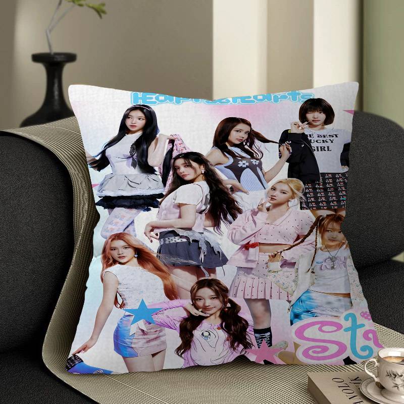 HEART2HEART KPOP GIRL H2H 45*45cm Cushion Cover Pillow Cover Decor Pillowcase Home Pillowcase For Couch Pillow