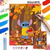 Digital Oil Painting Art Kit Stitch Autumn Forest Squirrel Rabbit Hand Filled Home Decor