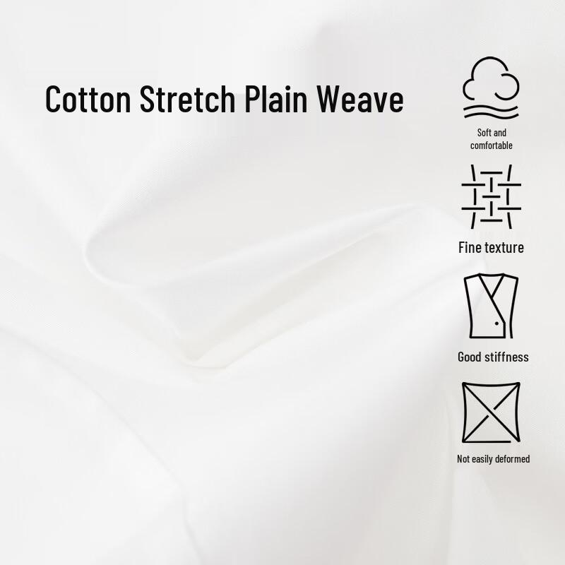 LESS Irregular Collar Cotton Blend Long Sleeve Shirt