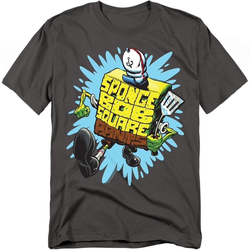 SPONGEBOB SQUAREPANTS LETTER SPONGEBOB Licensed Adult Graphic Tee Shirt SM-5XL 3XL